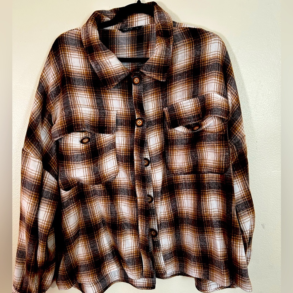 Shein flannel sweater